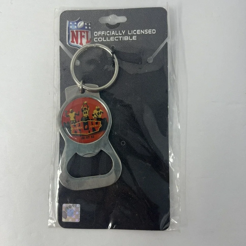 NFL Super Bowl Keychain Bottle Opener XLIV and TRAQ Alegria Keychain Smart  Shoe